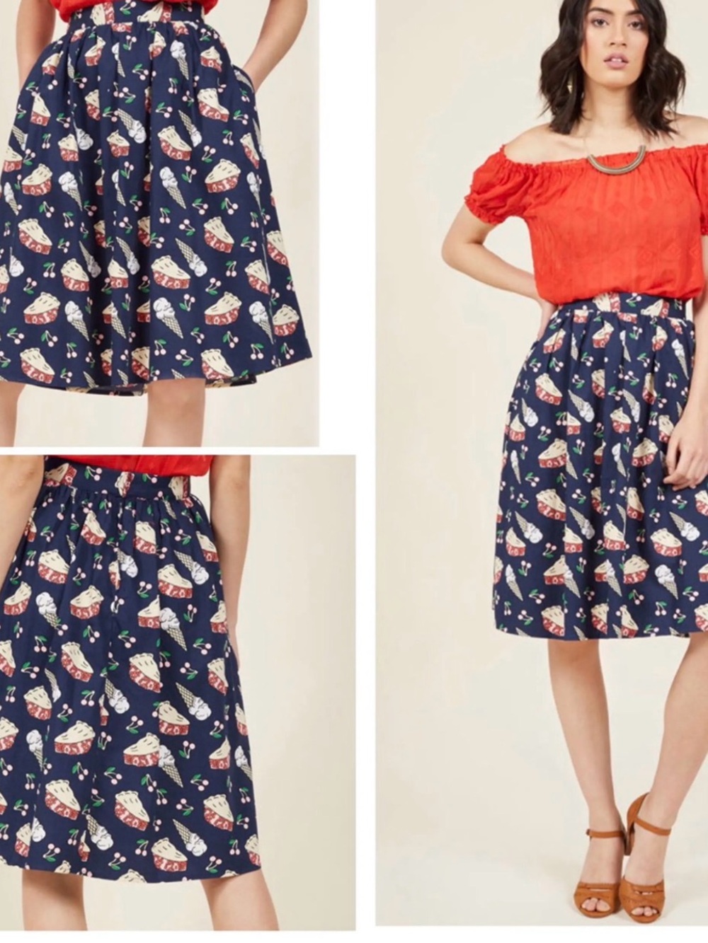 ModCloth Pie and Ice Cream Skirt XL